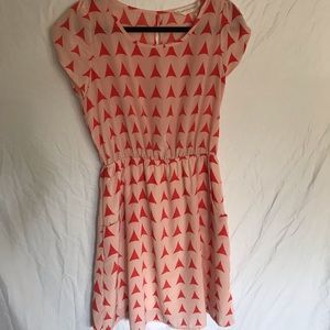 Orange print dress